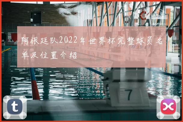 阿根廷队2022年世界杯完整球员名单及位置介绍