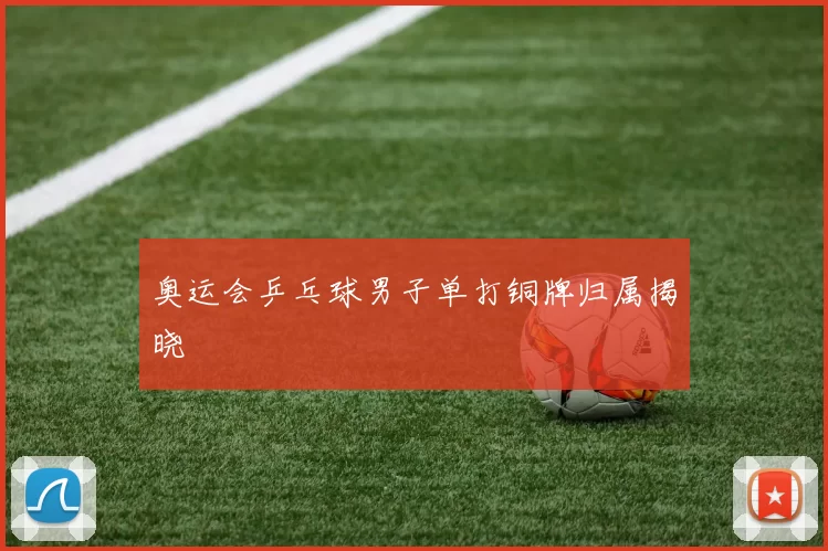 奥运会乒乓球男子单打铜牌归属揭晓